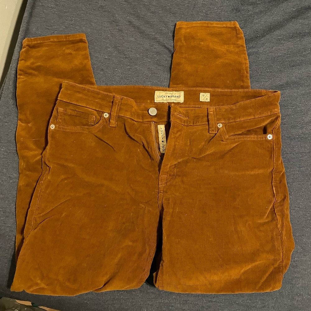 Brown Skinny Corduroy Lucky Brand Pants